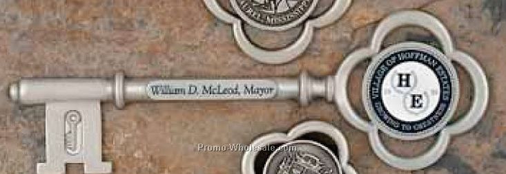 8"x2-1/2" Pewter Key To City