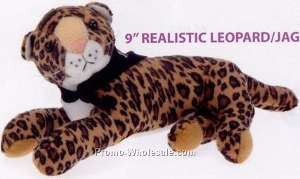9" Realistic Stuffed Plush Leopard/ Jaguar