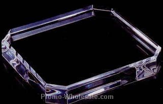 Acrylic Specialty Base (Corner Cut) 3/4"x4"x4" - Black