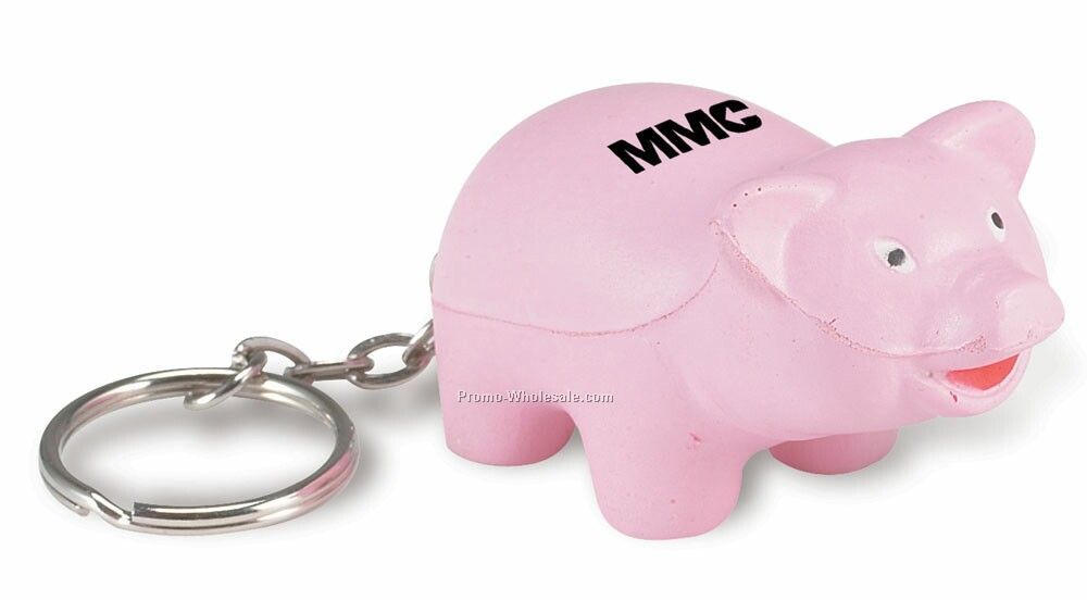 Animal Farm Pig Squeeze Toy Key Chain