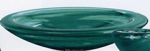 Atoll Shallow Bowl - Dark Green