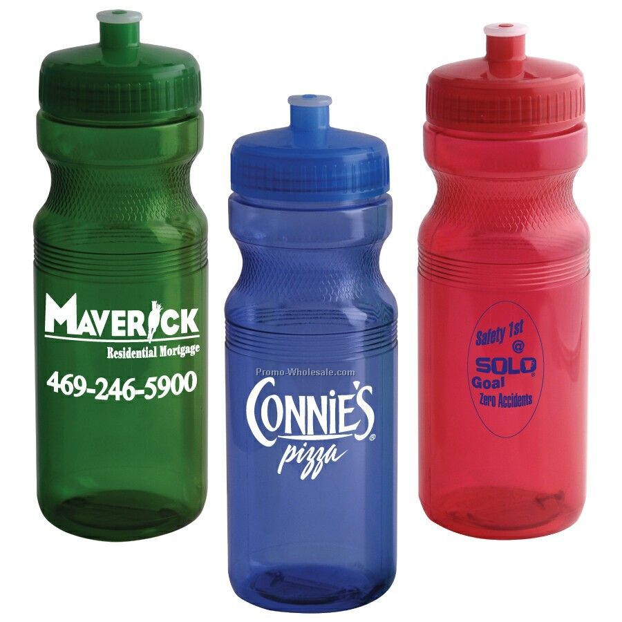 Bike Bottle 24 Oz. In Colors With Push Pull Lid