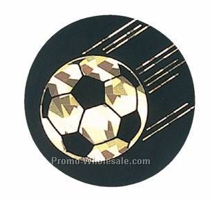 Black / Gold Hologram Mylar Insert - 2" Soccer