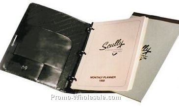 Black Italian Leather Binder