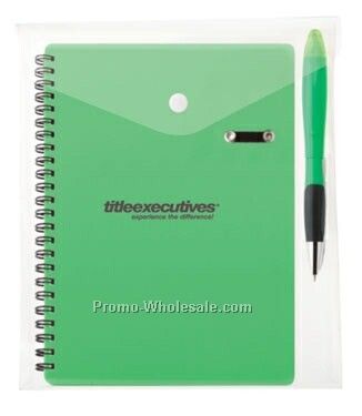 Blossom Chrome Tip Pen & Highlighter Combo In Envelope W/ Spiral Notebook