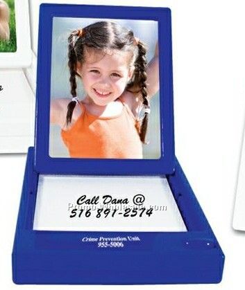 Blue Pop-up Picture Frames W/ Notepad