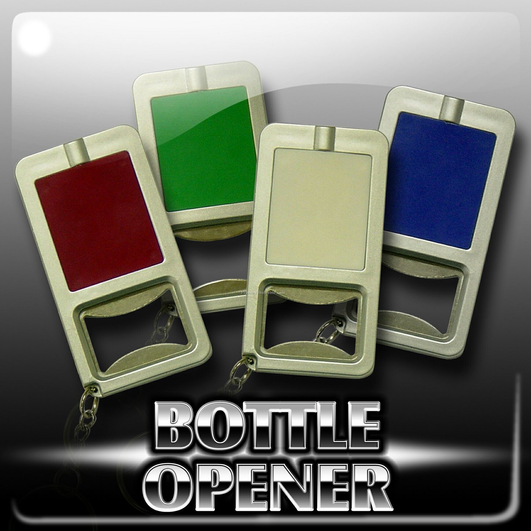 Bottle-opener With LED Flashlight Keychain