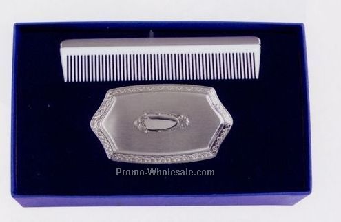 Boy's Embossed Brush & Comb Gift Set