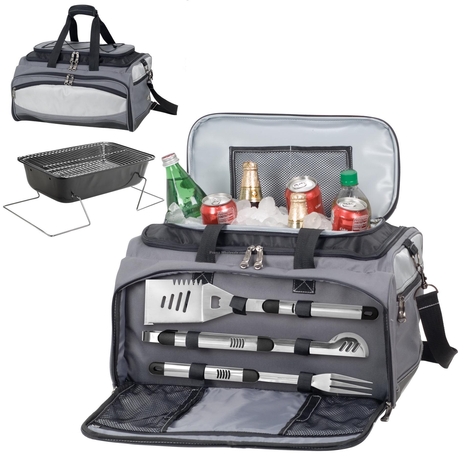 Buccaneer Tailgating Cooler With Grill & 3 Piece Bbq Tools