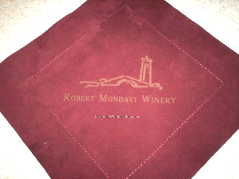 Burgundy-wine Washable Suede Hot Holder (Pot Holder) - Hot Stamped