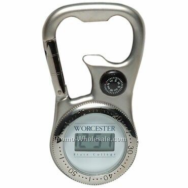 Carabiner Clip On Watch & Compass With Bottle Opener - Digital