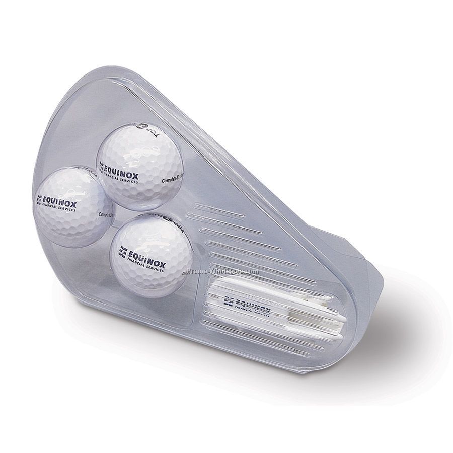 Clamshell Golf Gift Pack With Divot Tool (2 Color)
