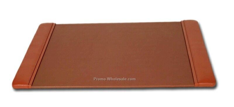 Classic Leather Side-rail Desk Pad 34"x20" - Chocolate Brown