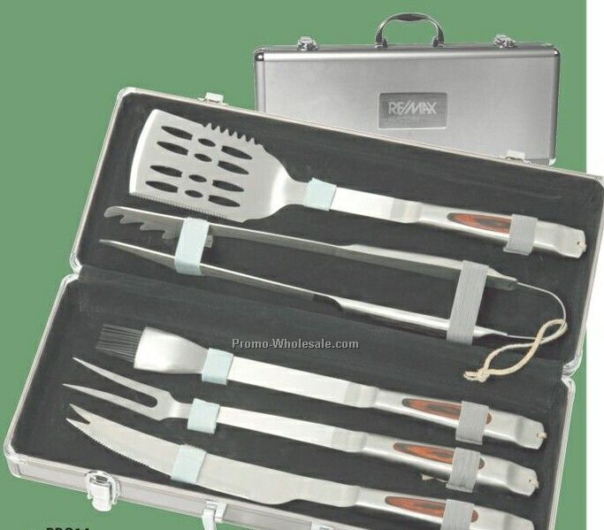 Classic Q 5 Piece Titanium Bbq Set