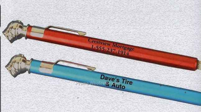 Colored Tire Pressure Gauge (6-1/2"x3/8"x3/8")