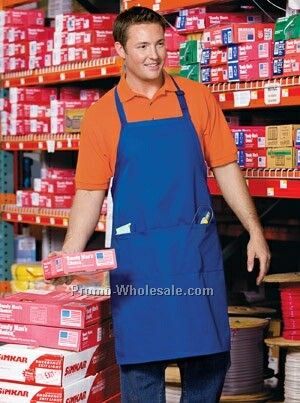 Cornerstone Adjustable Bib Apron W/3 Pockets