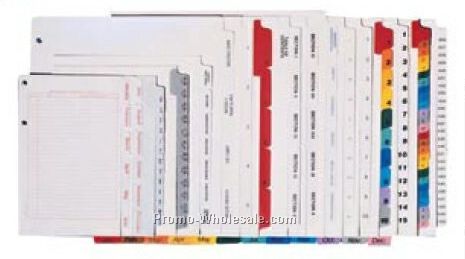 Custom Index Tab Dividers - 8 Sets