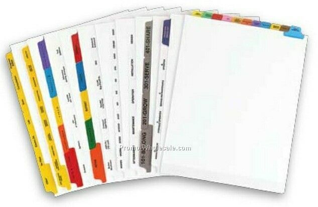 Custom Paper Index Tabs (9 Tabs/Set)