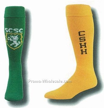 Custom Soccer Tube Sock W/ Knit In Design (7-11 Medium)
