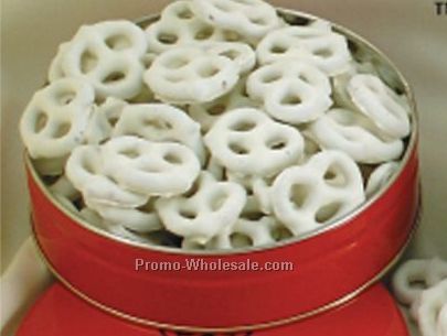Custom Tin Filled With Frosted Pretzels