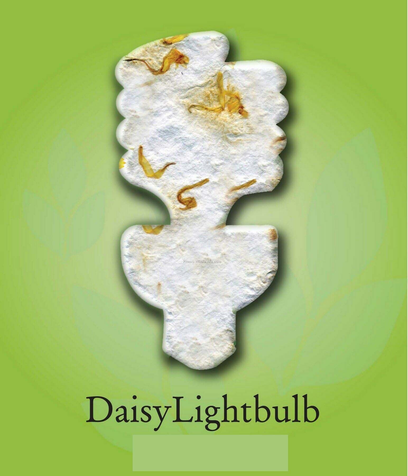 Daisy Lightbulb Ornament W/ Embedded Seed