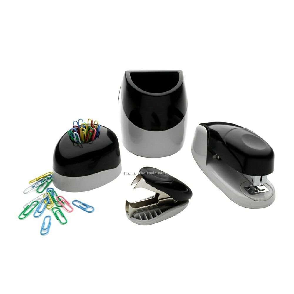 Deluxe Kit W/ Clip Dispenser/ Pen Holder/ Stapler & Remover (Imprinted)