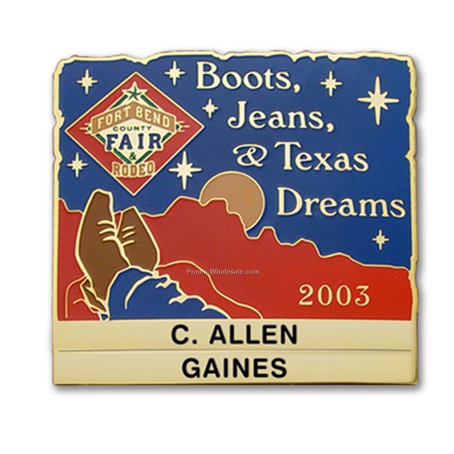 Die Struck Brass Name Badge (2")