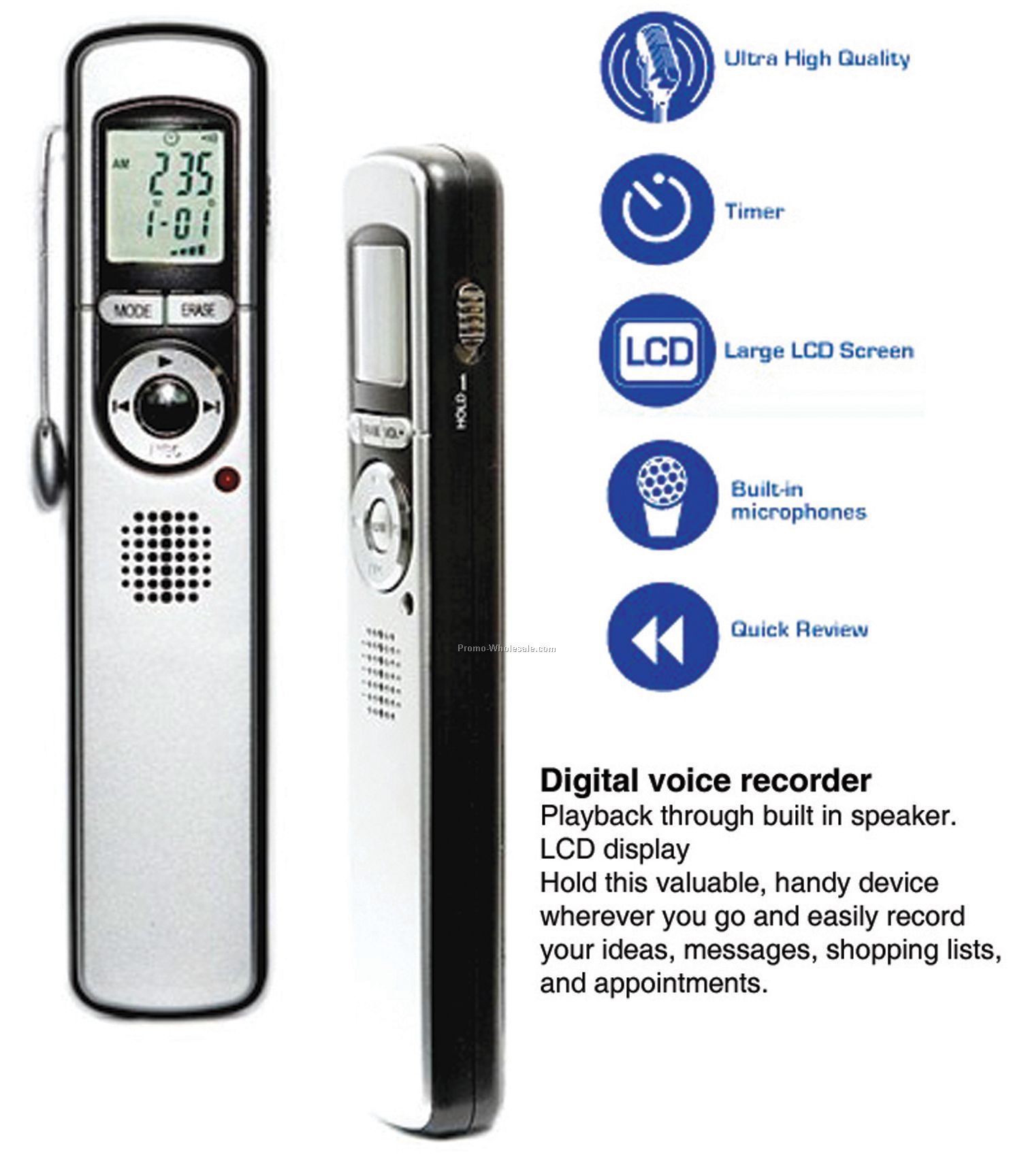 Digital Voice Recorder (30 Minutes Recording Time)