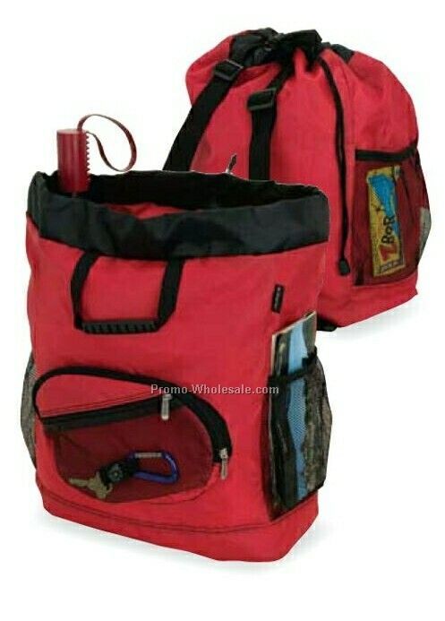 Espantar Blue Foldable Waist Bag/ Tote/ Backpack 14"x17"x7-1/2"