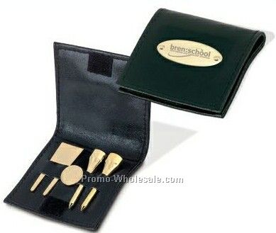 Executive's Golf Set With Tees/Ball Marker/Divot Fixer,Plate