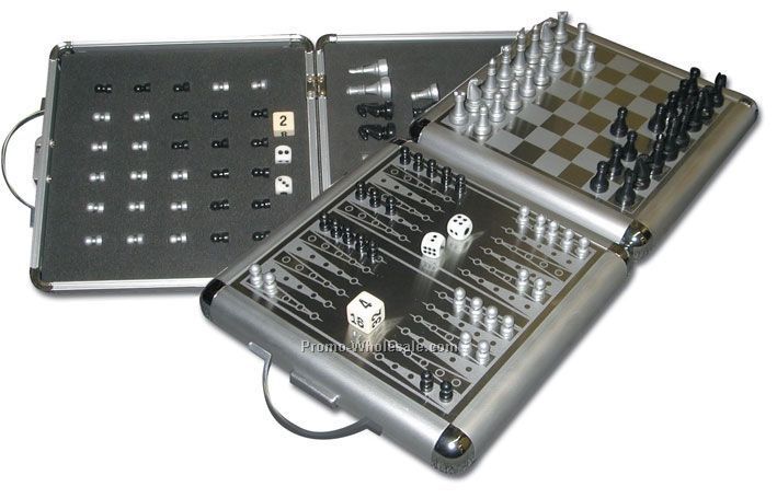 Extra Large Magnetic Chess/Checkers/Backgammon Set