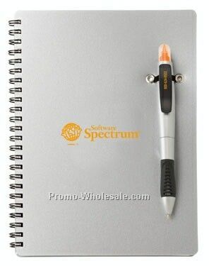 Focus Pen & Highlighter Combo W/ Double Spiral Bound Notebook