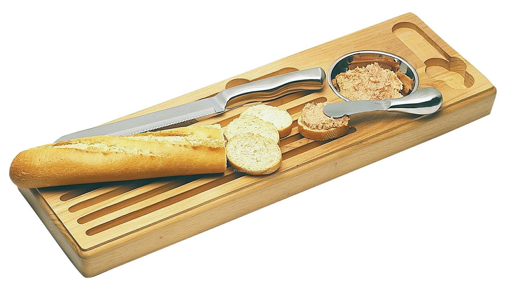 Foie & Bread Knives Set With Board