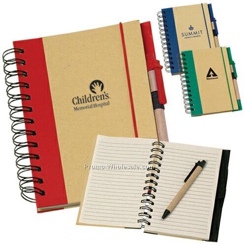 Geo Recycled Notebook W/Pen