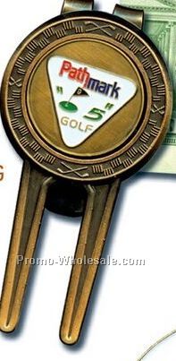 Golf 3-in-1 Money Clip W/ Divot Tool & Ball Marker