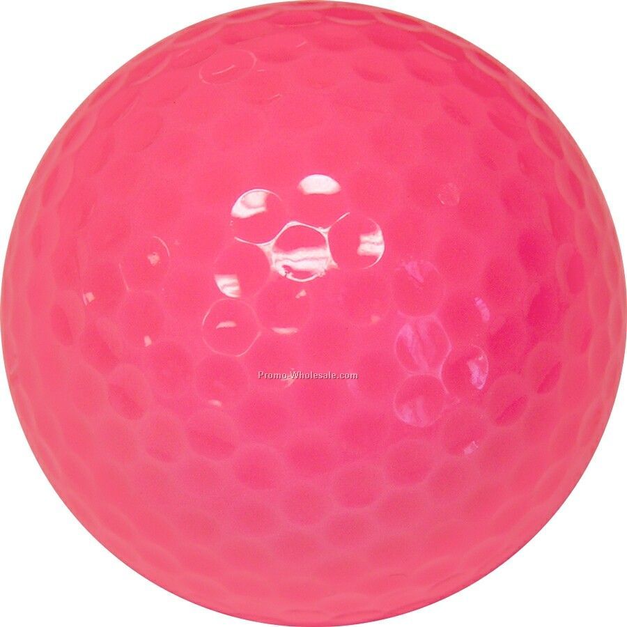 Golf Balls - Pink - Custom Printed - 3 Color - Clear 3 Ball Sleeves