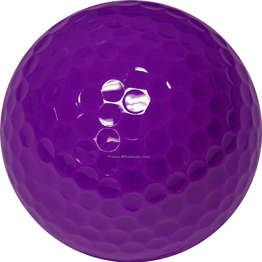 Golf Balls - Purple - Custom Printed - 2 Color - Clear 3 Ball Sleeves