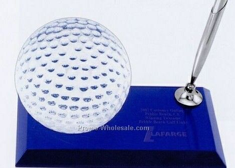 Golf Desk Award With Pen - 6"x3"x3-1/2"