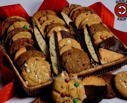 Gourmet Cookie Gift Basket With 1 Dozen Cookies