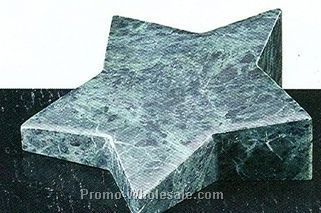 Green Marble Star Paper Weight