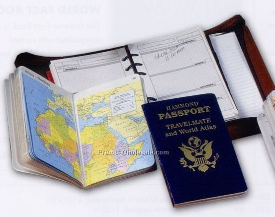 Hammond Passport Travelmate And Us Atlas W/ Red Cover