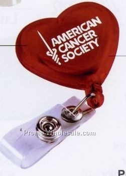 Heart Retractable Badge Holder - Next Day Service