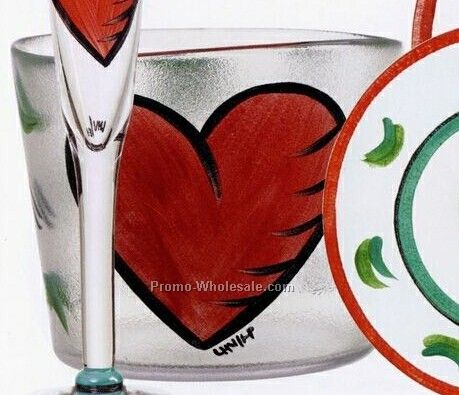 Hearts Bowl/Champ Special Usa Ice Bucket With 2 Flutes