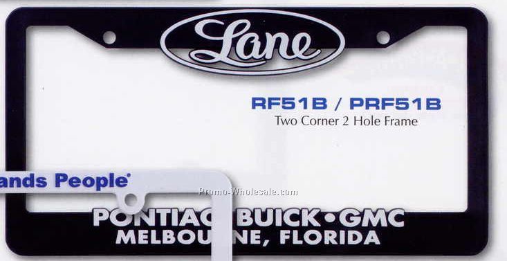 Hi-impact 3-d Two Corner License Plate Frame With 2 Holes