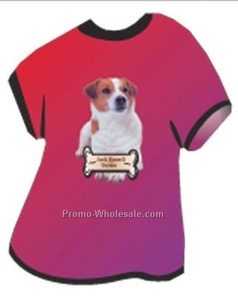 Jack Russell Terrier Acrylic T Shirt Coaster W/ Felt Back