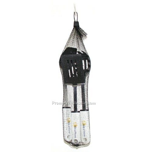 Kitchen Buddy 3 Piece Set W/ Solid Spoon In Netting