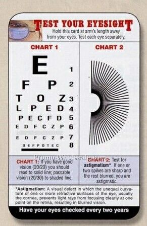 Laminated Stock Art Wallet Card (Eyesight Chart)