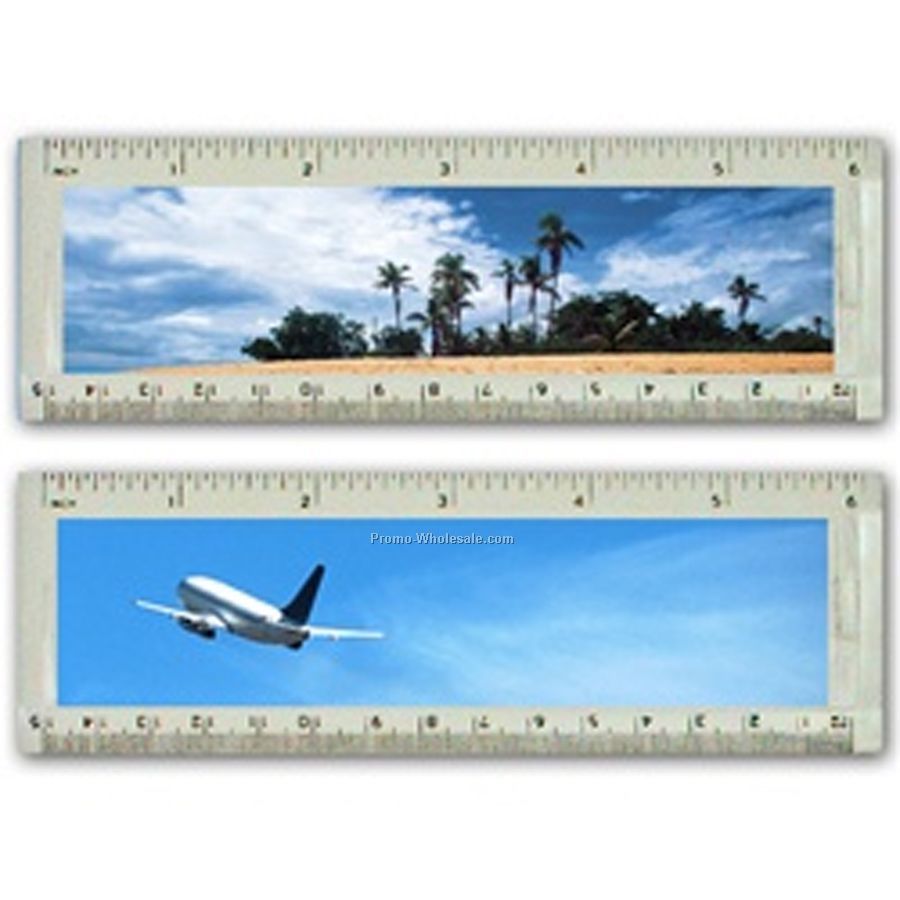Lenticular 6" Ruler With Full Color Insert