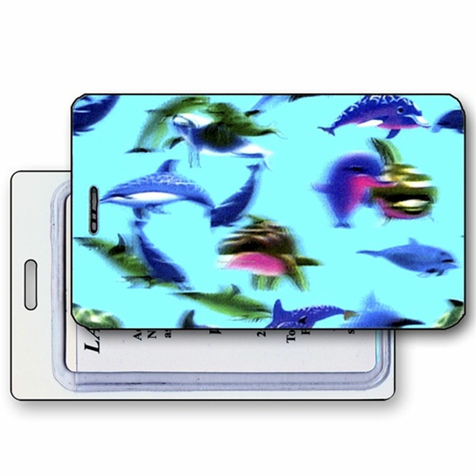 Lenticular Luggage Tags - Stock / 3d Image / Dolphins Swimming