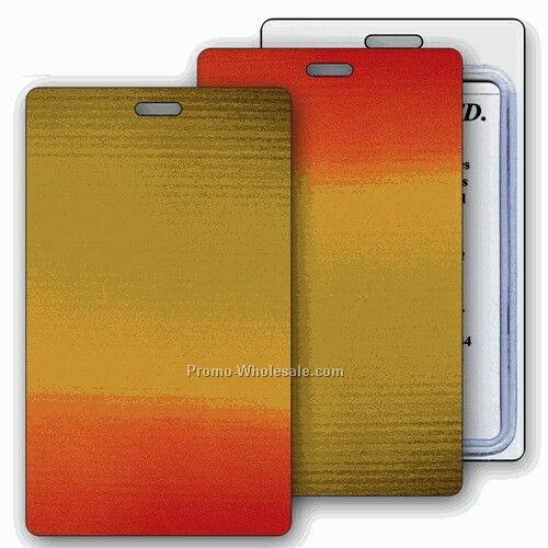 Lenticular Luggage Tags - Stock / Change Colors / Brown, Yellow, Orange